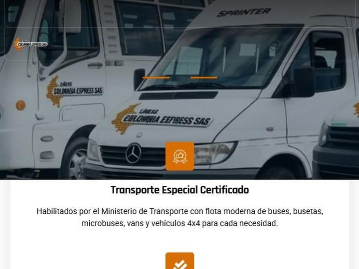 Sitio web de Líneas Colombia Express