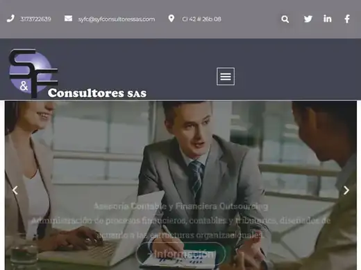 Sitio web de S&F Consultores SAS